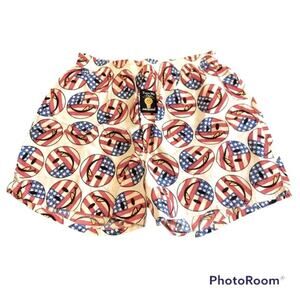 Vintage Flag 4th off July Shorts Men’s L Joe Boxer Patriotic Smile Graphic Glow